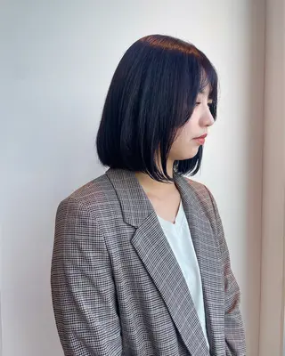 ミディアム カラー カーリーパーマ/ 透明ｶﾗｰ/MIKUのヘアスタイル