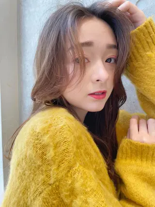 セミロング カラー KURO/韓国ヘア /レイヤーカットのヘアスタイル