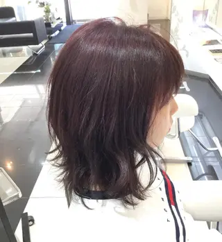 ミディアム カラー 透明感カラー 松田晃代のヘアスタイル