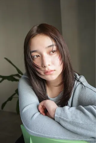 ミディアム 韓国風レイヤー/新潟 /小新/愛咲🎀のヘアスタイル