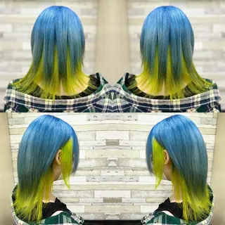 ミディアム カラー "PEPPU "所属・🌈推し色派手髪 ハイトーンShinのヘアスタイル
