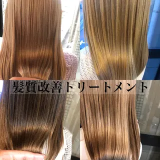 セミロング 髪質改善＆ブリーチ 伊勢　祐一郎のヘアスタイル