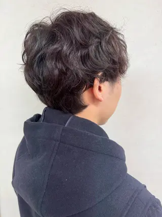 ショート パーマ メンズ パーマ/ハイトーン /吉田眞のヘアスタイル