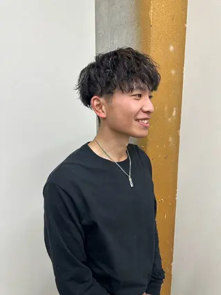 ショート カラー パーマ メンズ 青木未羽/ベージュ /透明感カラー/松本のヘアスタイル