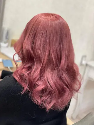 ミディアム カラー ヘアアレンジ 髪質改善×ハイトーン 中田啄也のヘアスタイル