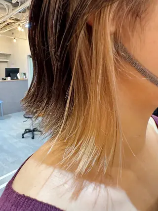 ショート カラー ボブ/ 前川友哉のヘアスタイル