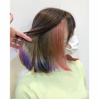 ミディアム カラー 推しカラー✨ オタク美容師ユウカのヘアスタイル
