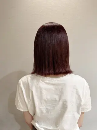 ミディアム カラー 塩澤 榛奈のヘアスタイル