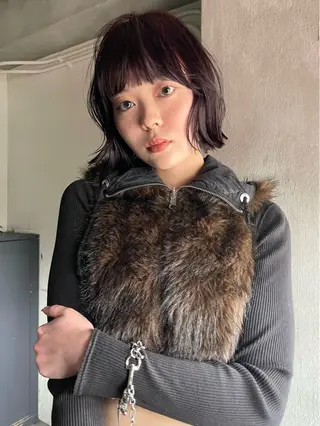 ミディアム カラー 安部佑哉/ハイトーン /レイヤー/ブリーチのヘアスタイル