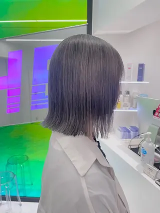 ミディアム カラー 🤍💕ブリーチカラ ーAyaka💕🤍のヘアスタイル