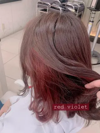 ミディアム カラー ✂︎レディース のメンズカット屋さんのヘアスタイル