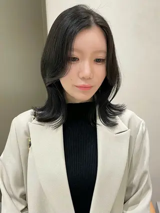 ミディアム カラー SAUT銀座所属・石川玲菜/ 髪質改善ボブ/メンズのヘアスタイル