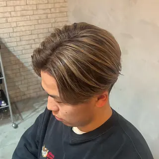 ミディアム カラー メンズ センターパート職人 店長/TSUBASAのヘアスタイル