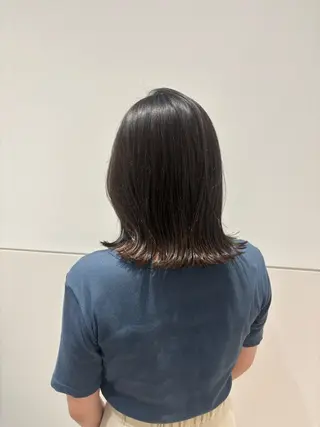 ミディアム 久力琴音''透明感 カラー''アレンジのヘアスタイル