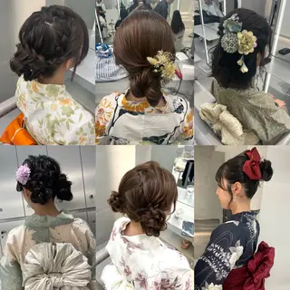 ヘアアレンジ ヘアセット🎀耳つぼ 👂💎MONAMIのヘアスタイル