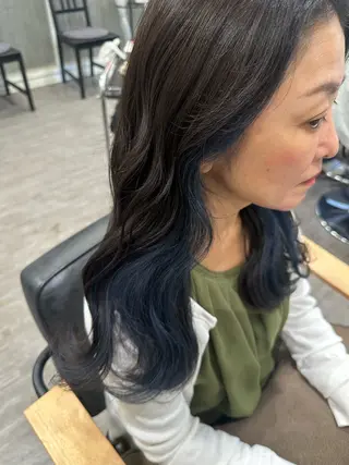 セミロング カラー 艶髪レイヤー上田 紗也🇰🇷💗のヘアスタイル