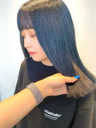 カラー AO所属・RISAKO 艶髪モテヘア🎀府中のヘアスタイル