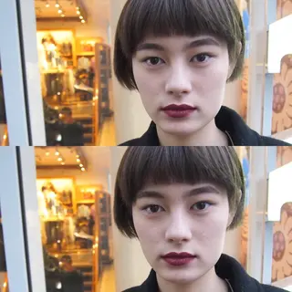 ショート カラー パーマ ヘアアレンジ メンズ キッズ ネイル マツエク・マツパ アグヘアースタッグ所属・fujiu ★のヘアスタイル