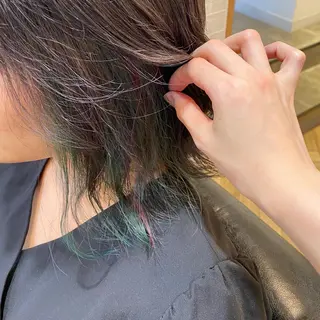 ミディアム カラー 艶カラー/韓国顔周り 🎀mamiのヘアスタイル