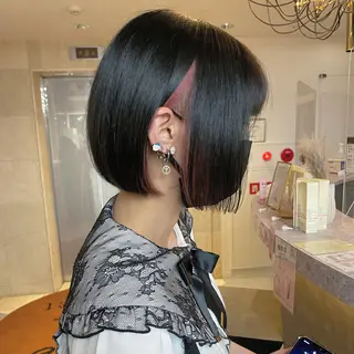 ショート 縮毛矯正・暗髪 ・ショート　橋本🐶のヘアスタイル