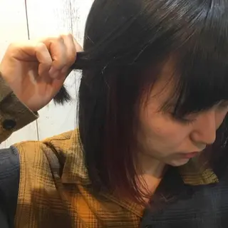 ミディアム カラー 金崎 新吾のヘアスタイル