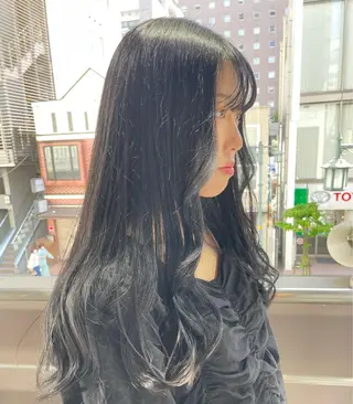 ロング カラー ヘアアレンジ るか/透明感 カラー/アレンジのヘアスタイル