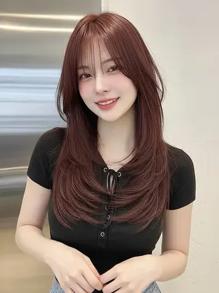 ロング 🌟髪質改善と艶 ✨相場つかさのヘアスタイル