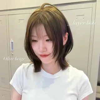 ミディアム カラー 🐰🎀艶髪特化 yuzuka🎀🐰のヘアスタイル