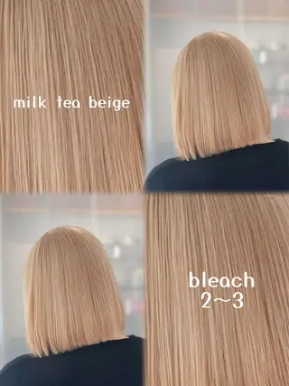 ミディアム カラー GaKu/ハイトーン /ブリーチ/ブロンドのヘアスタイル