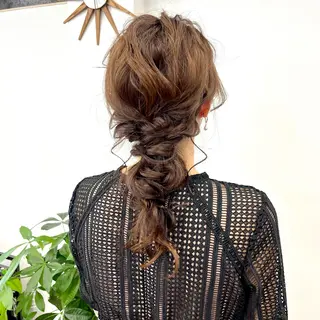 セミロング カラー ヘアアレンジ HIROKO / 透明感暖色カラー🎀のヘアスタイル