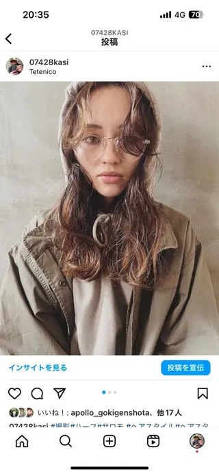 セミロング ショート/ボブ /パーマ🌿柏原良亮のヘアスタイル