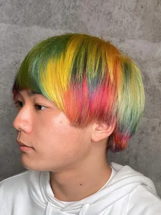 ショート カラー メンズ ノミネーション大宮所属・TOSHIKI/ ハイトーン/髪質改善のヘアスタイル