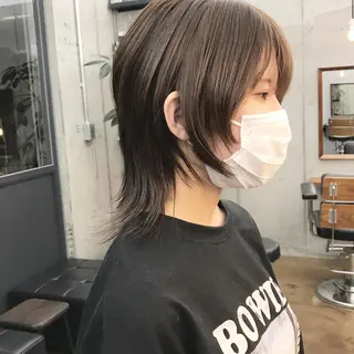 ミディアム カラー ✂︎ウルフ・ショート ✂︎MIKUNIのヘアスタイル