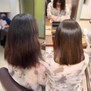 ミディアム 越納 陸のヘアスタイル