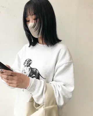 ミディアム ベージュカラー🧸/ 松崎/東区/田中理沙のヘアスタイル