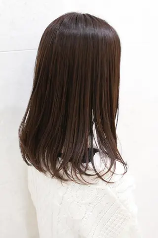 セミロング カラー 斉藤 貴也のヘアスタイル