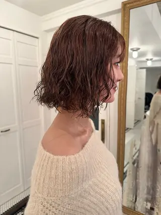 パーマ ブリーチカラー🎀 韓国風/寺門美優のヘアスタイル