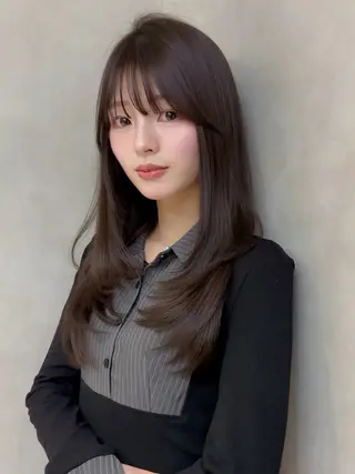 ミディアム カラー 【透明感ヘア】 吉村　清志のヘアスタイル