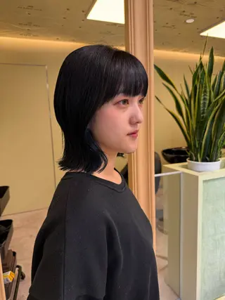 ショート カラー 伶風/デザインカット /ボブ/透明感カラーのヘアスタイル