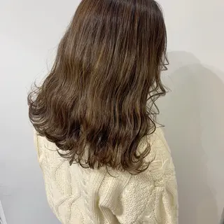 セミロング カラー 酸性縮毛矯正 梅田茶屋町 Juriのヘアスタイル