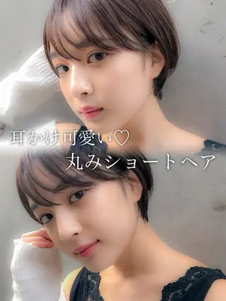 ショート カラー 顔周りレイヤー/ボブ 銀座✨中野まさひろのヘアスタイル