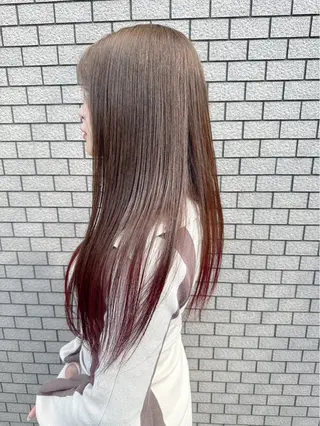 ロング カットカラー募集中✨ 加藤りり菜のヘアスタイル