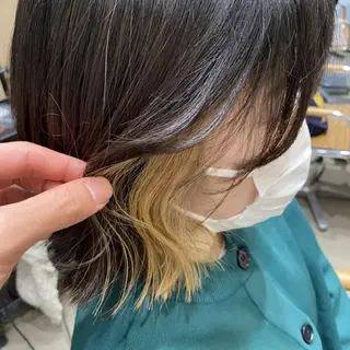 ミディアム カラー enn.bleach by t.a.g所属・SHUNTA /ブリーチ/レイヤーのヘアスタイル