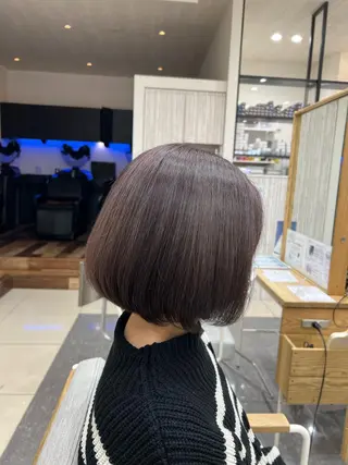 ミディアム カラー 太白区白髪ぼかし/ ボブカット/千葉達人のヘアスタイル