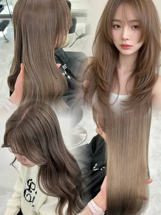 カラー 透ける透明感カラー 🎀anju/渋谷のヘアスタイル