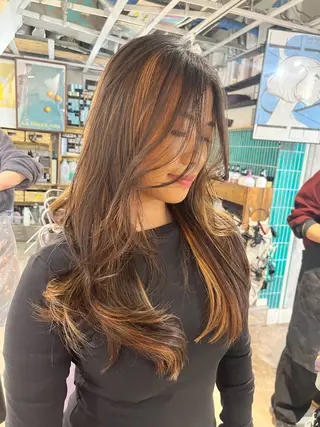 ロング カラー 新宿/髪質改善 艶カラー👶Renaのヘアスタイル