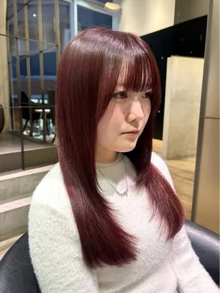 ロング 西田 美侑/カットモデルのヘアスタイル