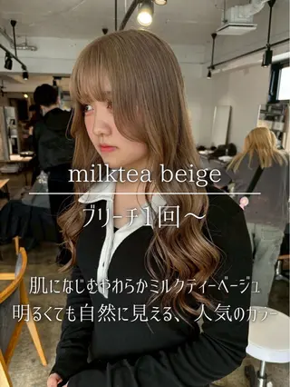 ロング カラー ブリーチモデル/ メンズパーマ/AMIのヘアスタイル