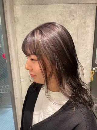 セミロング カラー PANOLA下北沢所属・PANOLA下北沢 中川夢菜のヘアスタイル