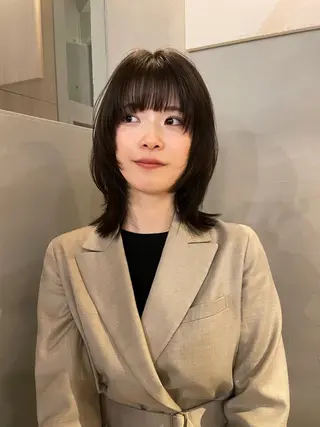 ミディアム 長島 舞のヘアスタイル